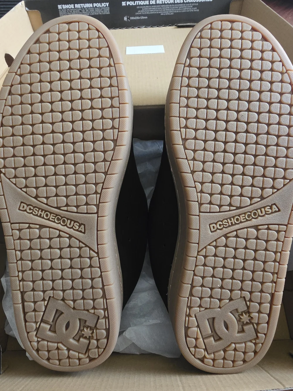 DC Men’s Black Sneakers with Brown Accents